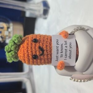 Positive Carrot Affirmation Crochet Figurine
